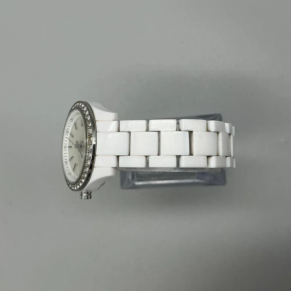 Fossil ES2437 Womens Watch 31mm MOP Ceramic Crystals Date New Battery 6.75
